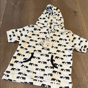 Kate Quinn Kids' Cream and Black Bear Print Hoodie